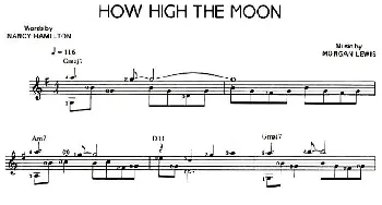 HOW HIGH THE MOON(吉他谱)