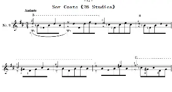 Sor-Coste《26 Studies》(吉他谱)