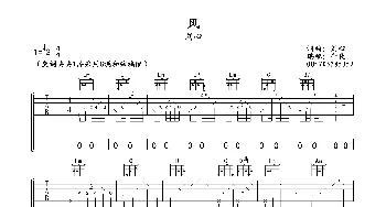 风(吉他谱) 刘心  刘心词曲 午夜