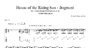tommy emmanuel house of the rising sun fragment(吉他谱)