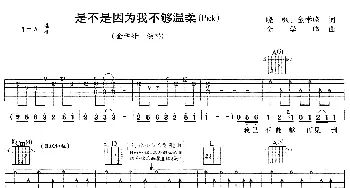 是不是因为我不够温柔(吉他谱) 金学峰 晓枫 金学峰 金学峰