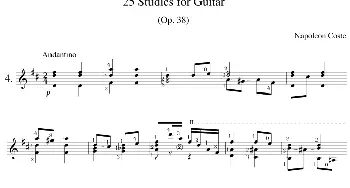 Napoleon Coste《25 Studies,Op.38》(吉他谱)