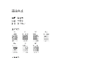 越过山丘(吉他谱) 杨宗纬 高晓松 高晓松