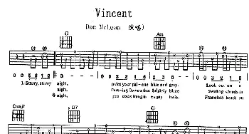 Vincent(吉他谱) Don Mclean