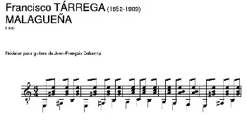 MALAGUENA(Facil)(吉他谱) 弗朗西斯科·泰雷加 Francisco Tarrega (1852-1909)