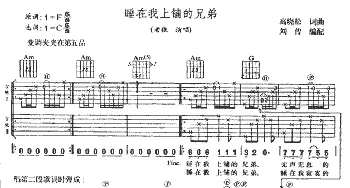 睡在我上铺的兄弟(吉他谱) 老狼 高晓松 高晓松