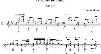 Napoleon Coste《25 Studies,Op.38》(吉他谱)