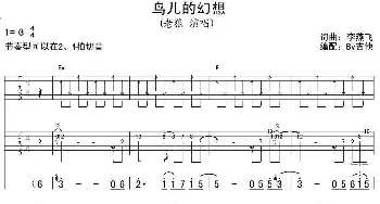 鸟儿的幻想(吉他谱) 老狼 李燕飞 李燕飞