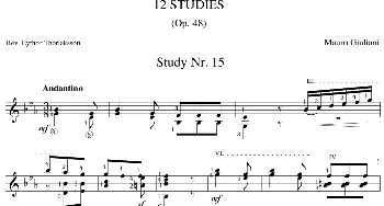 Mauro Giuliani《12 Studies,Op.48》(吉他谱)