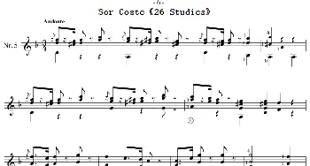 Sor-Coste《26 Studies》(吉他谱)