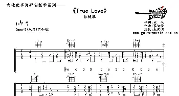 True Love(吉他谱) 蔡健雅 姚谦 蔡健雅曲 朱家明