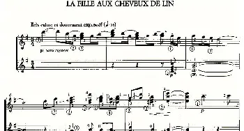 LA FILLE AUX CHEVEUX DE LIN(吉他谱)