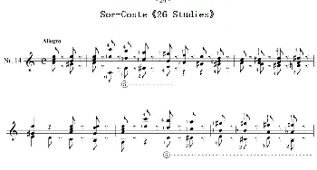 Sor-Coste《26 Studies》(吉他谱)