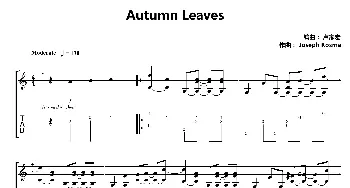 Autumn Leaves(吉他谱) 卢家宏