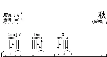 秋千(吉他谱) 谢霆锋  阿潘音乐工场