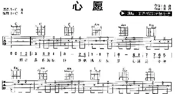 心愿(吉他谱)王泽 王泽