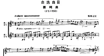 奏鸣曲(吉他谱) 帕格尼尼