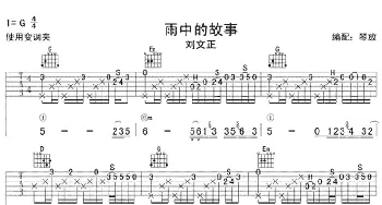 雨中的故事(吉他谱) 刘文正