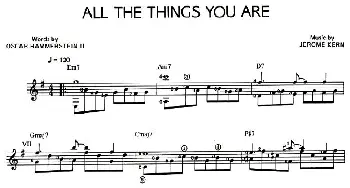 ALL THE THINGS YOU ARE(吉他谱)