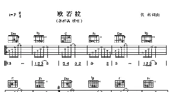 欧若拉(吉他谱) 张韶涵