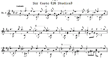 Sor-Coste《26 Studies》(吉他谱)