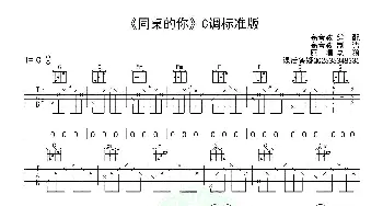 同桌的你(吉他谱) 老狼  高晓松词曲 高音教