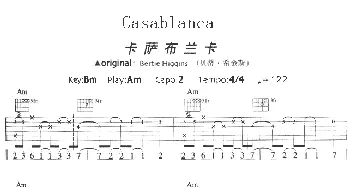 Casablanca(吉他谱) Bertie Higgins