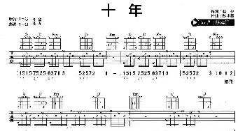 十年(吉他谱) 陈奕迅 林夕 陈小霞