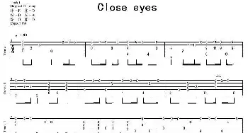 Close eyes(吉他谱)