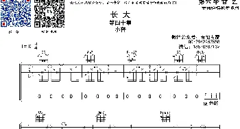 长大(吉他谱) 小普  音艺乐器