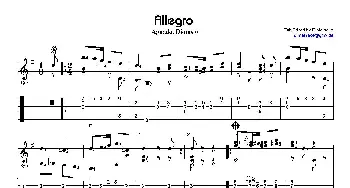 aguado allegro(吉他谱) 阿瓜多