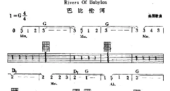 巴比伦河(吉他谱)