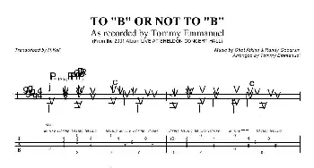 tommy emmanuel to b or not to b(吉他谱)