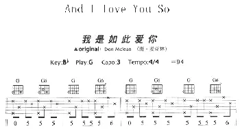 And I Love You So(吉他谱) Don Mclean