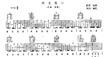 来自我心(吉他谱) 老狼 郁东 郁东