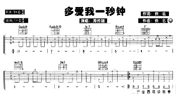 多爱我一秒钟(吉他谱) 周传雄