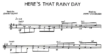 HERE'S THAT RAINT DAY(吉他谱) 爵士系列古典吉他改编曲
