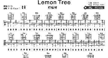 柠檬树(吉他谱) 傻瓜花园