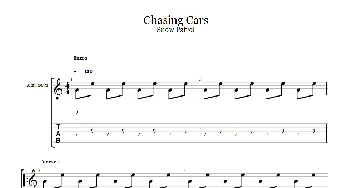 Chasing cars(吉他谱)