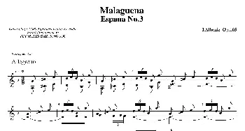 Malaguena(吉他谱)
