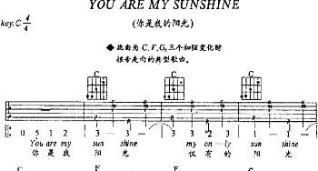 You Are My Sunshine(吉他谱) Bing Crosby