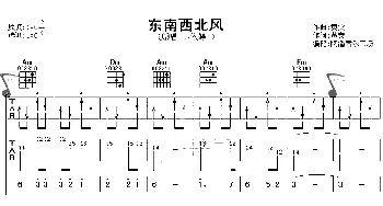 东南西北风(吉他谱) 卓依婷 黄安 黄安