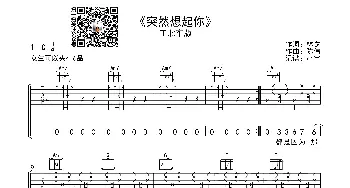 突然想起你(吉他谱) 王北车 林夕 陈伟曲 小宇吉他站