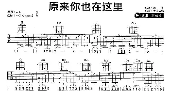 原来你也在这里(吉他谱) 刘若英 姚谦 中岛美雪