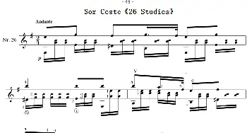 Sor-Coste《26 Studies》(吉他谱)