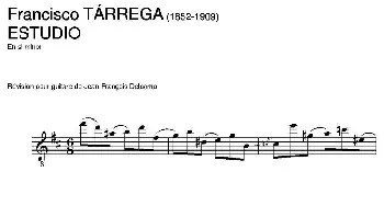 ESTUDIO(吉他谱) 弗朗西斯科·泰雷加 Francisco Tarrega (1852-1909)
