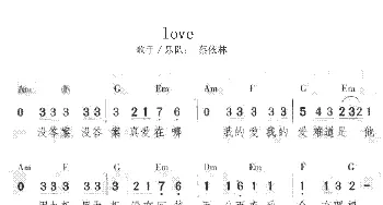 love(吉他谱) 蔡依琳