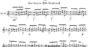 Sor-Coste《26 Studies》(吉他谱)