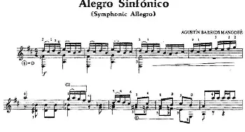 Alegro Sinfonico(吉他谱) 奥古斯汀·巴里奥斯·曼戈雷(Agustin Barrios Mangore）