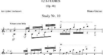 Mauro Giuliani《12 Studies,Op.48》(吉他谱)